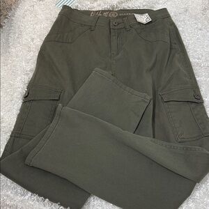 Ethyl Women's Straight Leg Pants - Olive Green. Super cute and not skinny.